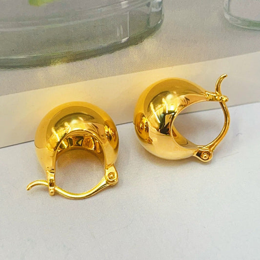 Classic 24k Gold Earrings hoops