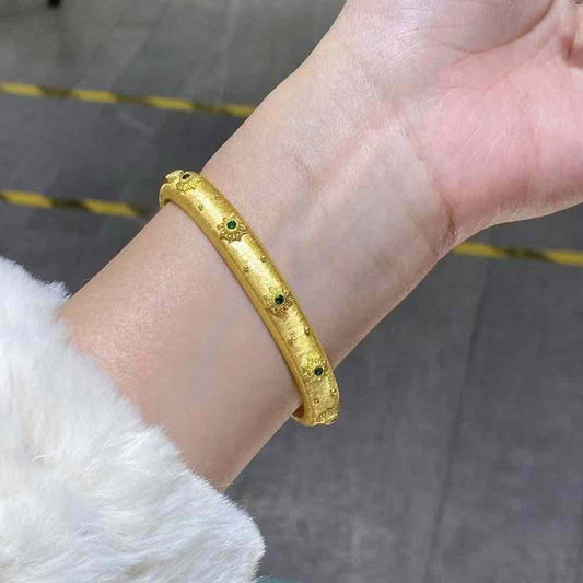 Modern 24k Gold Bangle