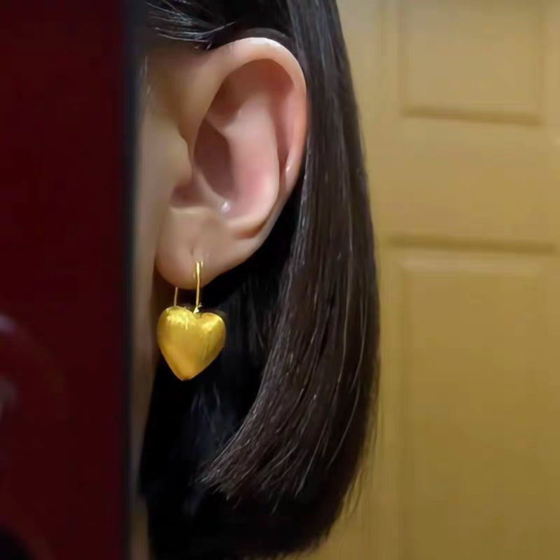 Eternal Bloom Heart 24k Heart  Earrings